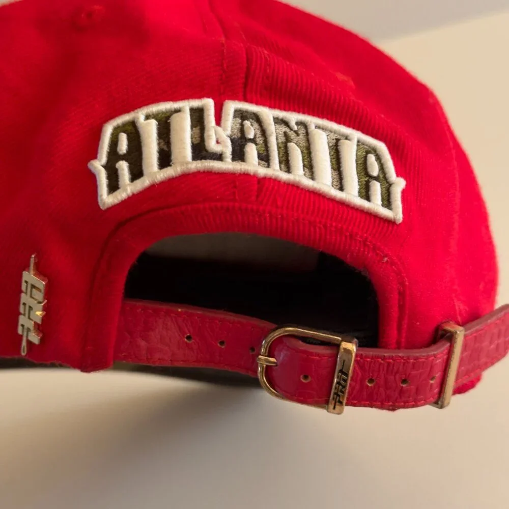 Atlanta Hawks NBA Cap hat strapback Pro Standard Leather Camo Vintage RARE